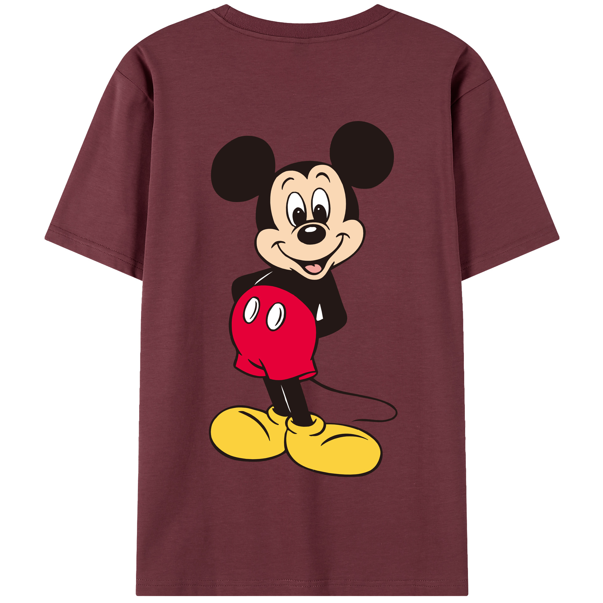 （画像用） ミッキーマウス Mickey Mouse 綿100％半袖Tシャツ（背面プリント）
